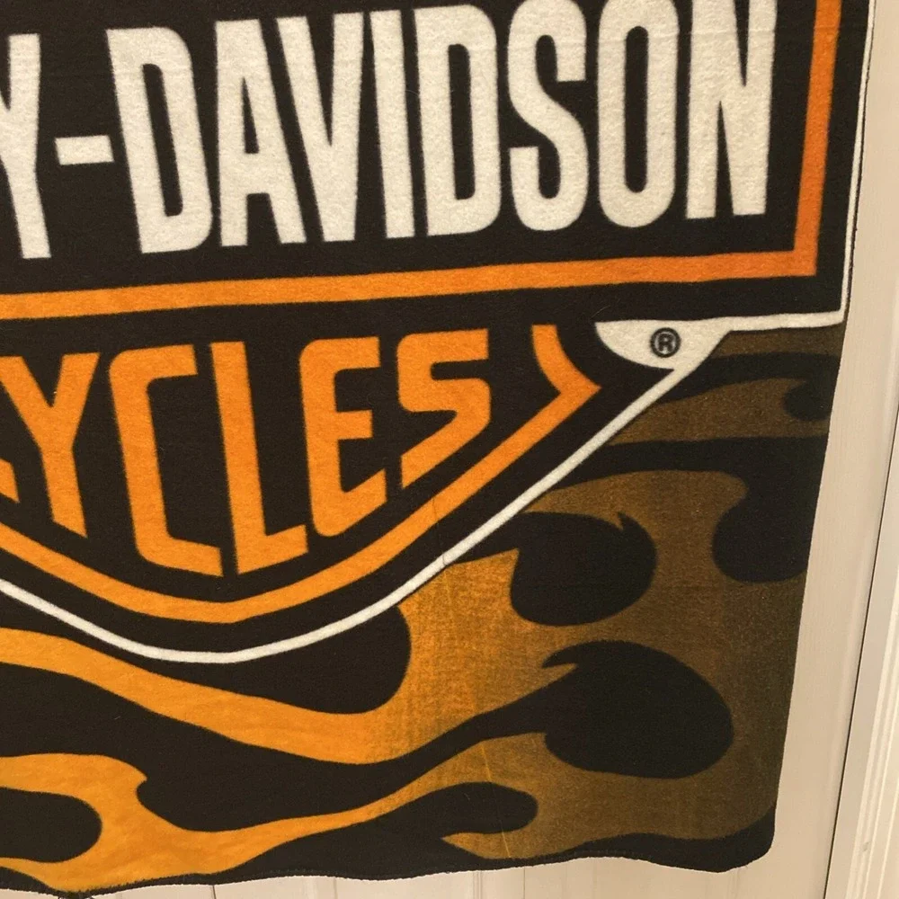 Harley Davidson Fleece Throw Blanket Stadium 62x48 Northwest Company Motorcycles